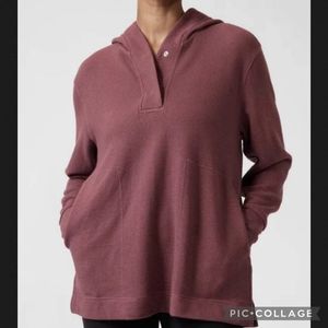 Athleta | Sweaters | Nwt Athleta Coaster Luxe Waffle Hoodie Top Tawny Rose  Color Womens Xl S25024 | Poshmark